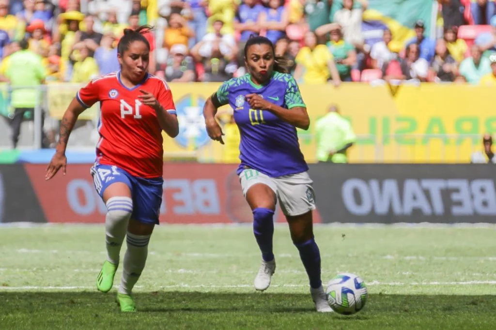 como foi o jogo amistoso feminino Brasil Chile